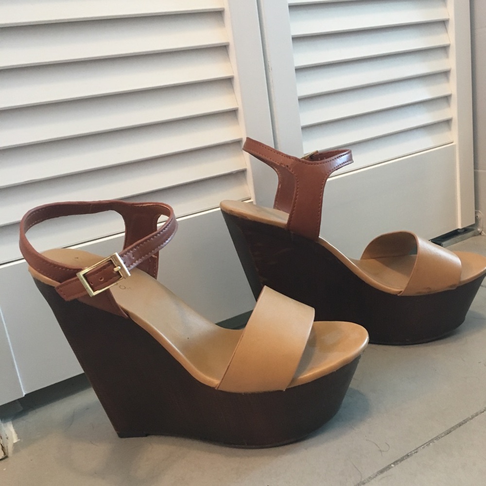 Wedges! Brown and tan